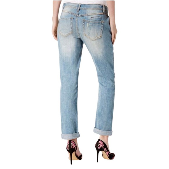 Host PICK INC Sequins Patch Distressed Boyfriend Regular Fit Jeans SOLD OUT - Picture 3 of 15